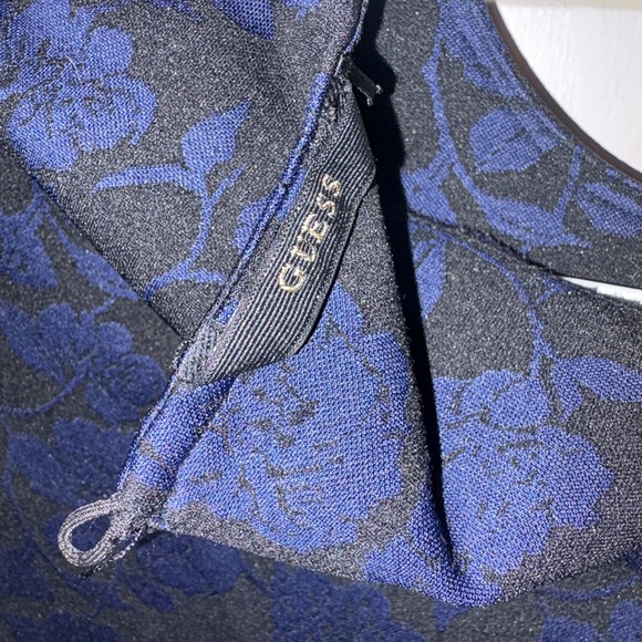 Guess Black and Blue Floral Long Sleeve Dress - Picture 2 of 3